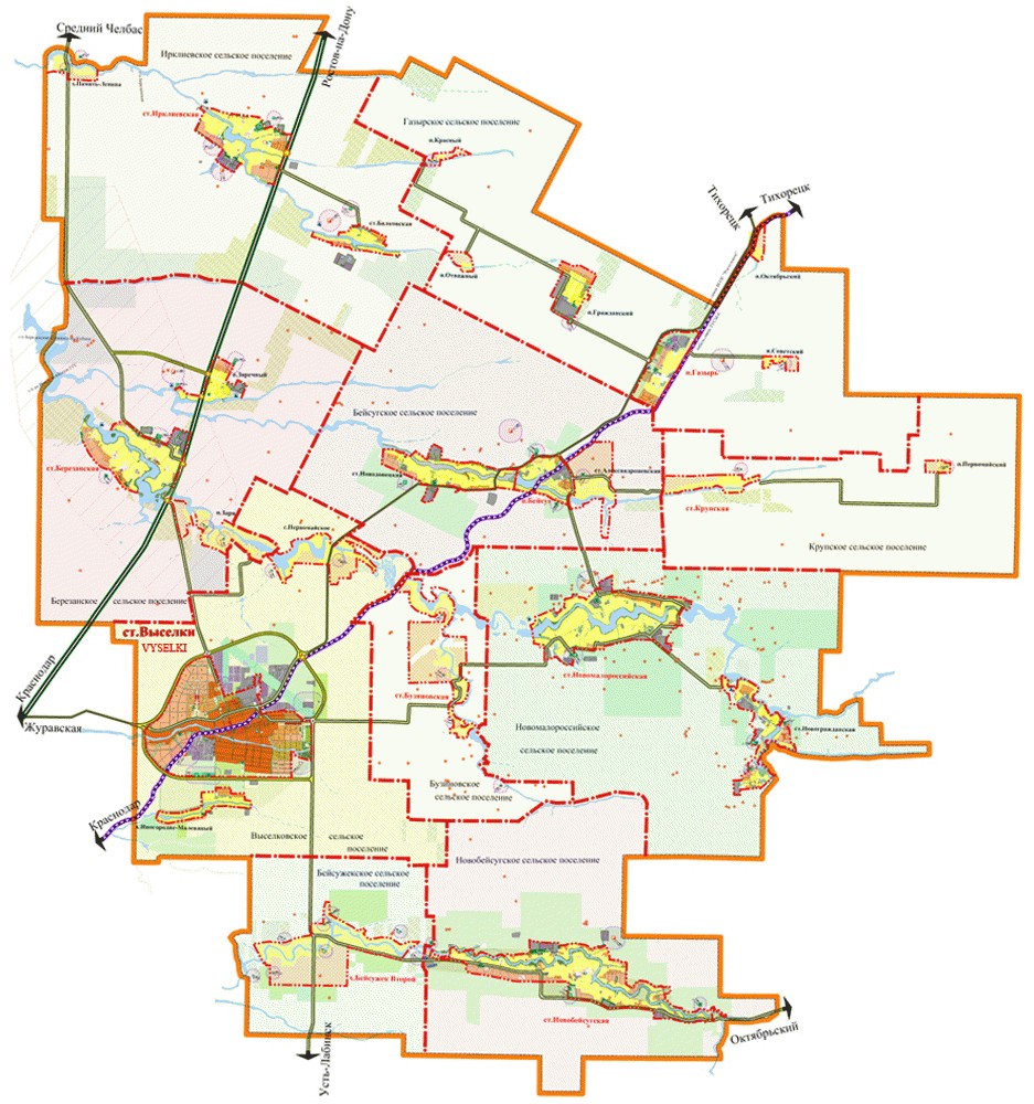 Краснодар выселки расстояние. Карта Выселковского района. Выселковский район Краснодарский край на карте.